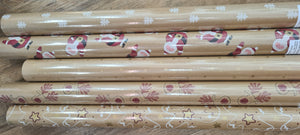 Christmas Kraft Wrap 5m Roll