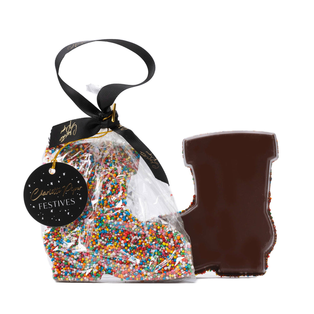 100g Sprinkle Santa Boot Dark Chocolate