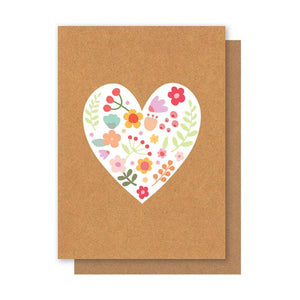 FLORAL HEART CARD