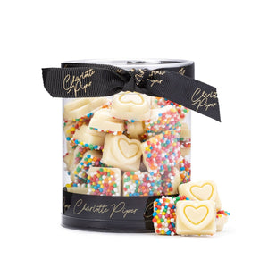 Tiny Hearts White Chocolate with Sprinkles 130g